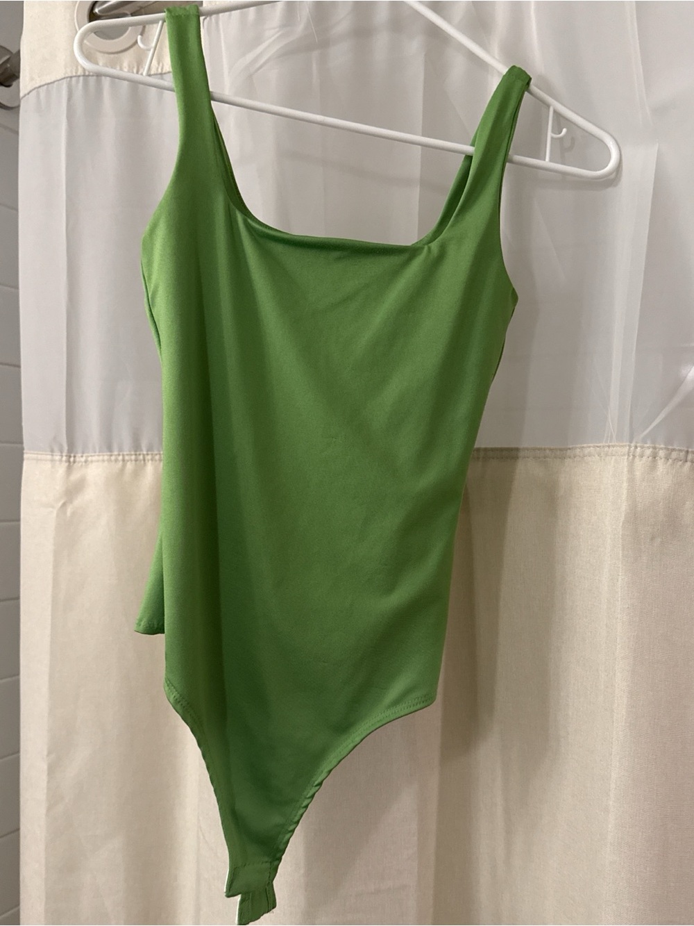 Green Scoop Neck Bodysuit